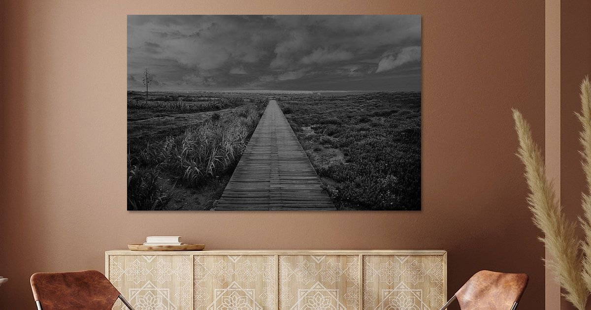 weg naar het einde van de wereld van Karel Ham op canvas, behang en meer